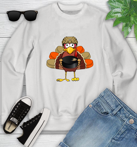 Anaheim Ducks Turkey Thanksgiving Day Youth Sweatshirt