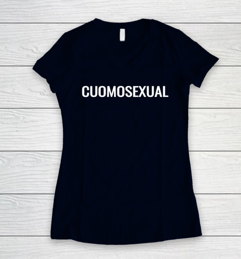 Cuomosexual T Shirt Andrew Cuomo for President Women's V-Neck T-Shirt 2