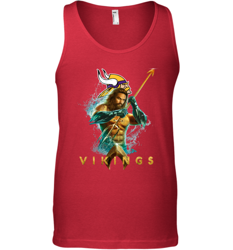NFL Minnesota Vikings Aquaman DC Football Sports OYJNR9Mo63U unisex tank 17 95 151514 front red