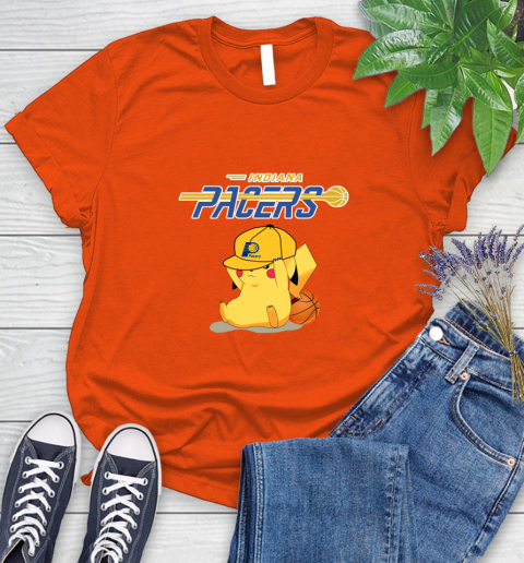 NBA Pikachu Basketball Sports Indiana Pacers Women's T-Shirt 4