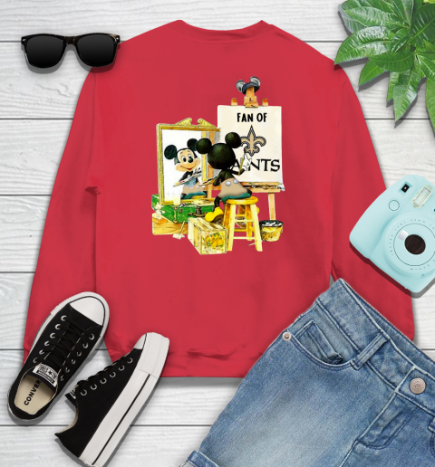 NFL Football New Orleans Saints Mickey Drawing Shirt 111