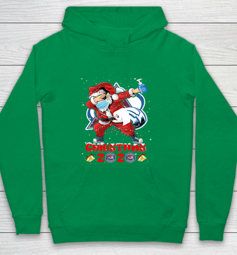 Colorado Avalanche Funny Santa Claus Dabbing Christmas 2020 NHL Youth Hoodie 4