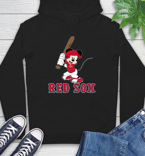 MLB Baseball Boston Red Sox Cheerful Mickey Mouse Shirt Hoodie