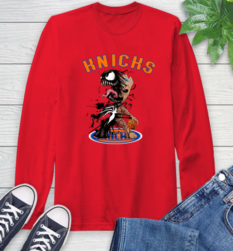 NBA New York Knicks Basketball Venom Groot Guardians Of The Galaxy Long Sleeve T-Shirt 11 NBA New York Knicks Basketball Venom Groot Guardians Of The Galaxy Long Sleeve T-Shirt - Image 11