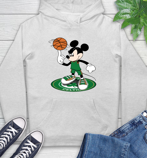 NBA Basketball Boston Celtics Cheerful Mickey Disney Shirt Hoodie 2