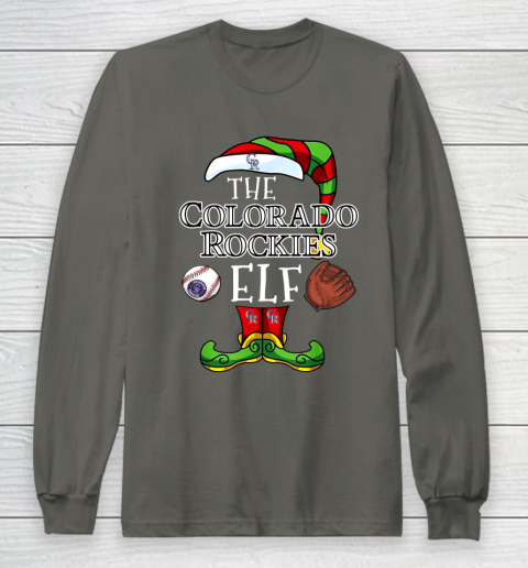 Colorado Rockies Christmas ELF Funny MLB Long Sleeve T-Shirt 5
