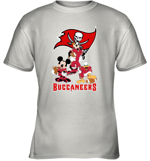 Mickey Donald Goofy The Three Tampa Bay Buccaneers Football Youth T-Shirt