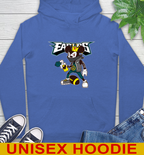 Philadelphia Eagles NFL Football Mickey Peace Sign Sports Hoodie 9