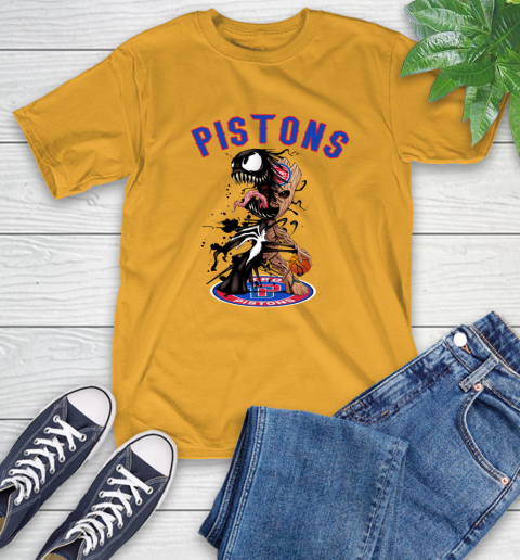 NBA Detroit Pistons Basketball Venom Groot Guardians Of The Galaxy T-Shirt 3