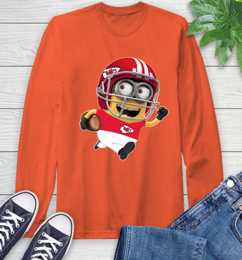 NFL Kansas City Chiefs Minions Disney Football Sports Long Sleeve T-Shirt 5