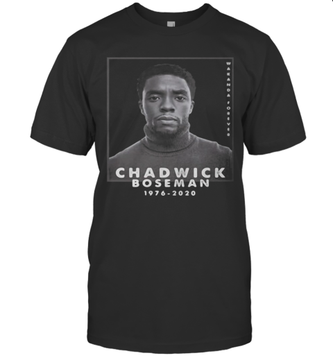 Rip Chadwick Boseman Black Panther Wakanda Forever 1976 2020 T-Shirt
