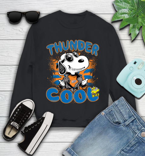 NBA Basketball Oklahoma City Thunder Cool Snoopy Shirt Youth Sweatshirt
