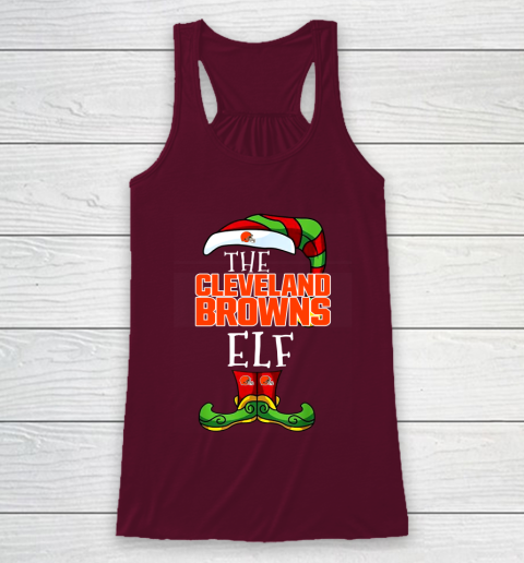 Cleveland Browns Christmas ELF Funny NFL Racerback Tank 2