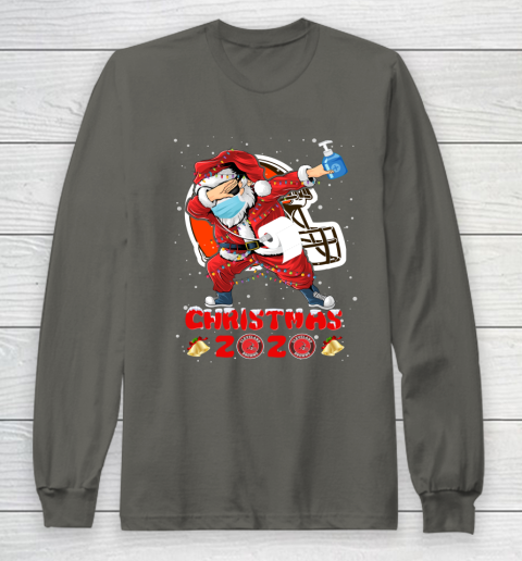 Cleveland Browns Funny Santa Claus Dabbing Christmas 2020 NFL Long Sleeve T-Shirt 5