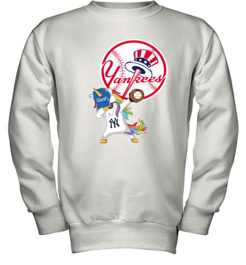 Hip Hop Dabbing Unicorn Flippin Love New York Yankees Youth Sweatshirt
