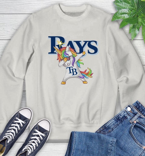 Tampa Bay Rays MLB Baseball Funny Unicorn Dabbing Sports Sweatshirt 12