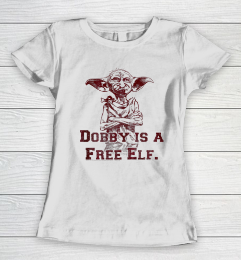 Kids Harry Potter Dobby Is A Free Elf Portrait Women's T-Shirt