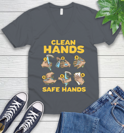 Nurse Shirt Washing Clean Hands Safe Hand Hygiene Wash Save T Shirt V-Neck T-Shirt 4
