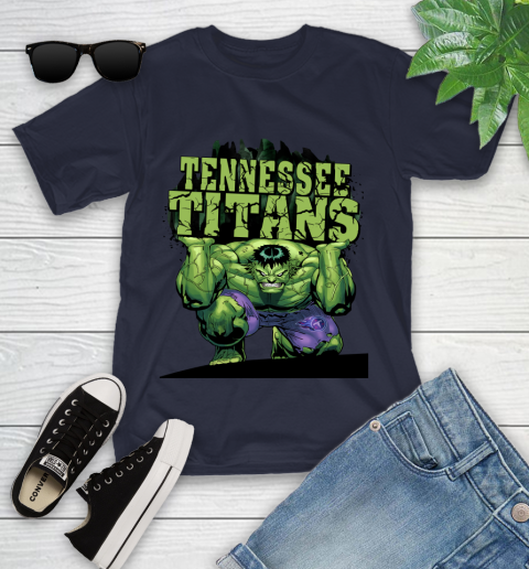 Tennessee Titans NFL Football Incredible Hulk Marvel Avengers Sports Youth T-Shirt 3