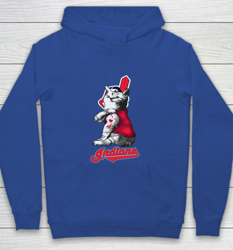 MLB Baseball My Cat Loves Cleveland Indians Youth Hoodie 6