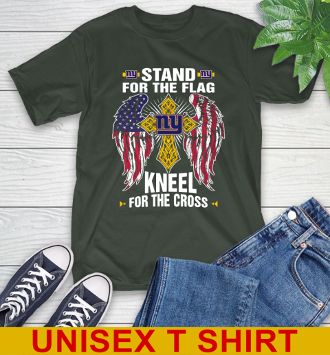 NFL Football New York Giants Stand For Flag Kneel For The Cross Shirt T-Shirt 6