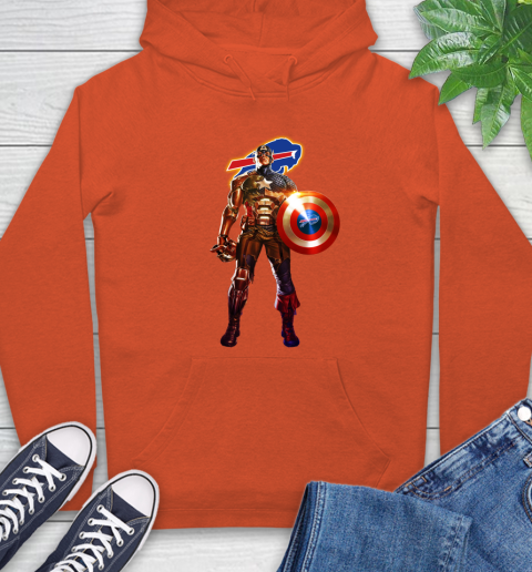 NFL Captain America Marvel Avengers Endgame Football Sports Buffalo Bills Hoodie 5