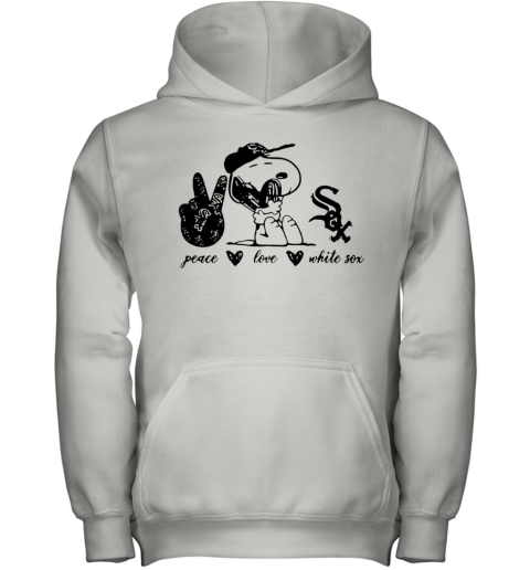 Peace Love Chicago White Sox Snoopy Youth Hoodie