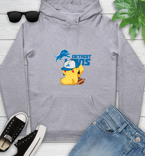 NFL Pikachu Football Sports Detroit Lions Youth Hoodie 6