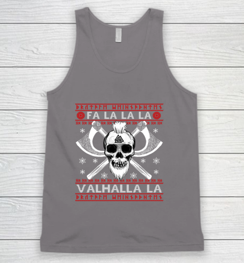 Ugly Christmas Sweater Fa La La Valhalla Viking Tank Top 6