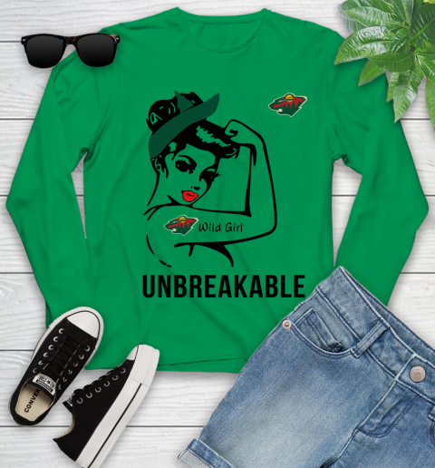 NHL Minnesota Wild Girl Unbreakable Hockey Sports Youth Long Sleeve 4