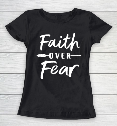 Faith Over Fear Fitted Women's T-Shirt