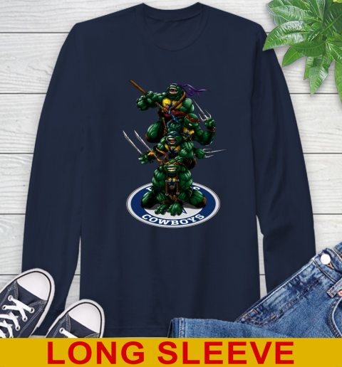 NFL Football Dallas Cowboys Teenage Mutant Ninja Turtles Shirt Long Sleeve T-Shirt 4