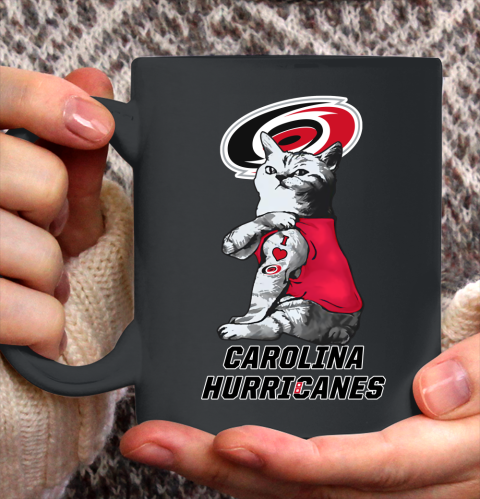 NHL My Cat Loves Carolina Hurricanes Hockey Ceramic Mug 11oz