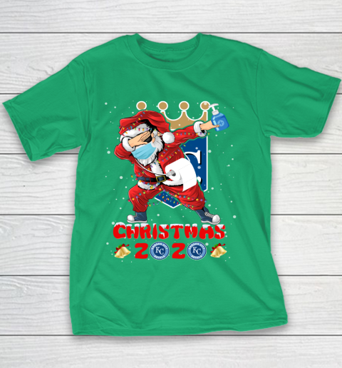 Kansas City Royals Funny Santa Claus Dabbing Christmas 2020 MLB Youth T-Shirt 3
