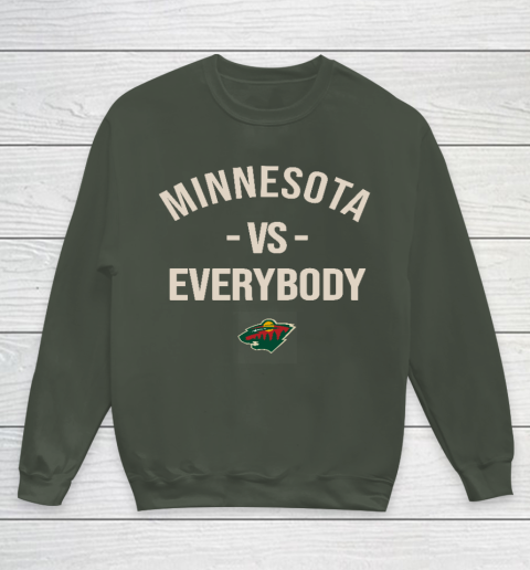 Minnesota Wild Vs Everybody Youth Sweatshirt 8