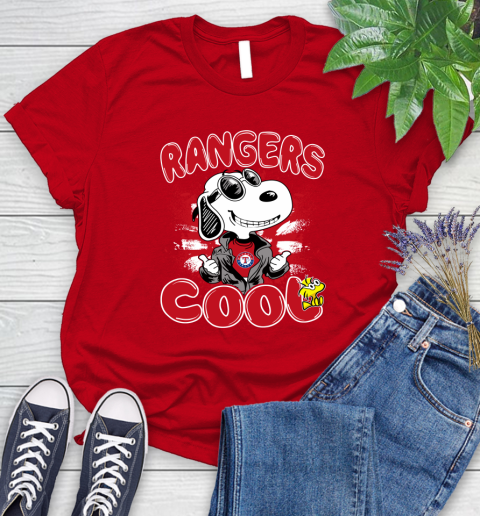 MLB Baseball Texas Rangers Cool Snoopy Shirt Women's T-Shirt 11