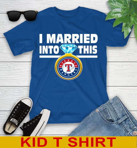 Texas Rangers MLB Baseball I Married Into This My Team Sports Youth T-Shirt 10