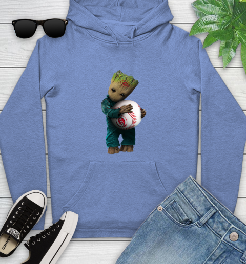 MLB Groot Guardians Of The Galaxy Baseball Sports Cincinnati Reds Youth Hoodie 12