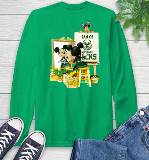 NBA Basketball Milwaukee Bucks Mickey Drawing Shirt 62