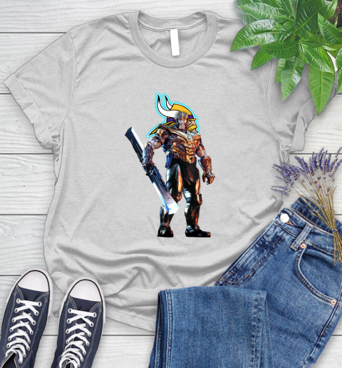NFL Thanos Gauntlet Avengers Endgame Football Minnesota Vikings Women's T-Shirt