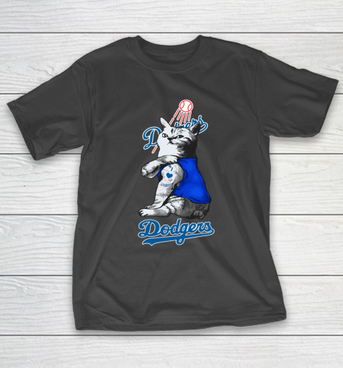 MLB Baseball My Cat Loves Los Angeles Dodgers T-Shirt