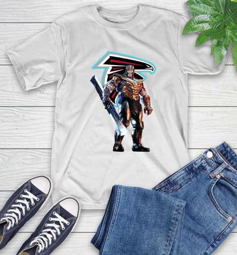 NFL Thanos Gauntlet Avengers Endgame Football Atlanta Falcons T-Shirt