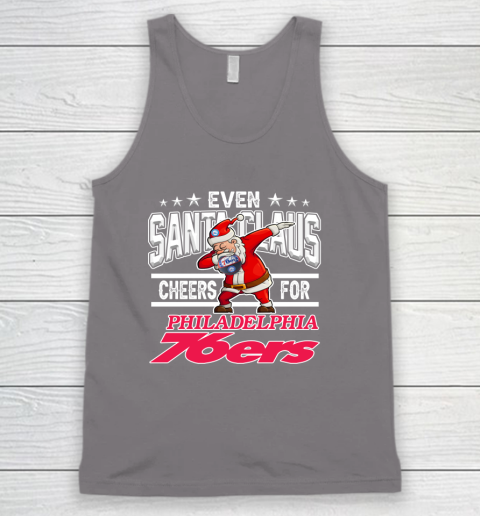 Philadelphia 76ers Even Santa Claus Cheers For Christmas NBA Tank Top 6
