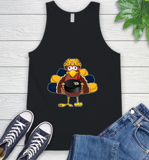 Nashville Predators Turkey Thanksgiving Day Tank Top 2