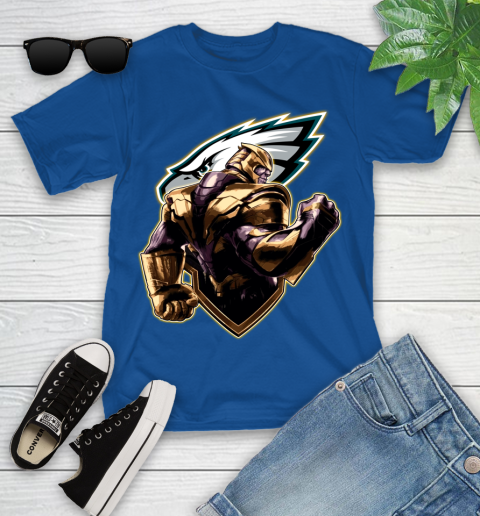 NFL Thanos Avengers Endgame Football Sports Philadelphia Eagles Youth T-Shirt 9