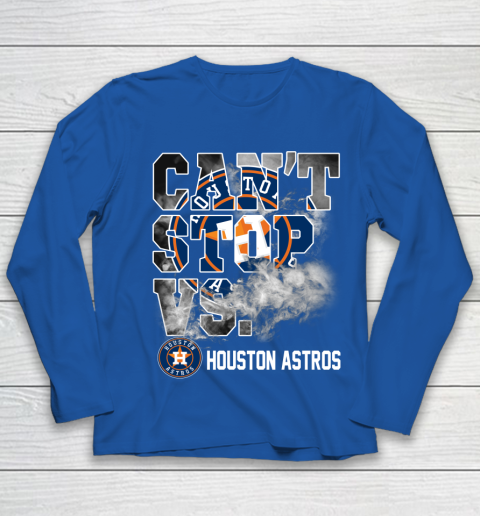 MLB Houston Astros Baseball Can't Stop Vs Houston Astros Youth Long Sleeve 8 MLB Houston Astros Baseball Can't Stop Vs Houston Astros Youth Long Sleeve - Image 8