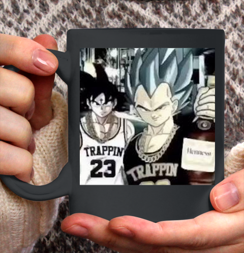 Goku and Vegeta Trappin Dragon Ball Ceramic Mug 11oz