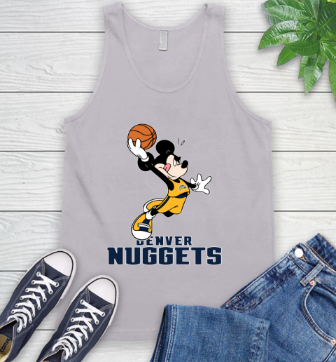 NBA Basketball Denver Nuggets Cheerful Mickey Mouse Shirt Tank Top 4