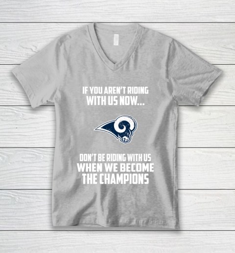 NFL Los Angeles Rams Football We Become The Champions V-Neck T-Shirt 3
