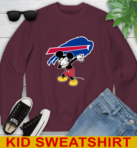 Buffalo Bills NFL Football Dabbing Mickey Disney Sports Youth Sweatshirt 5